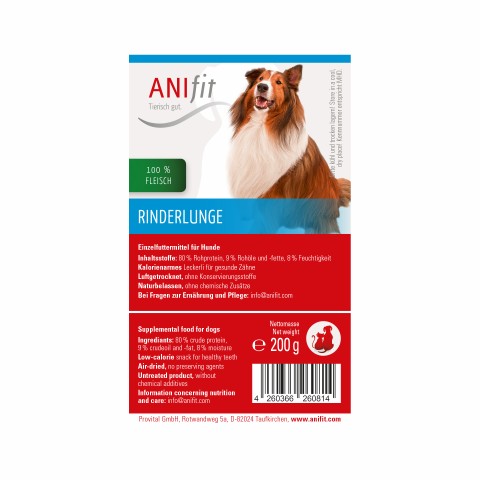 Hund Snacks Rinderlunge 200g 1 Stück -3- Anifit