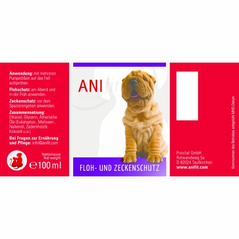 Hund Katze Nahrungsergänzungen Floh- u. Zeckenschutz Set 100+30ml 1 Stück -3- Anifit